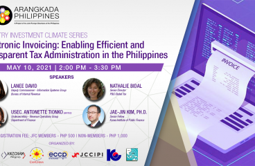 E-Invoicing: Enabling Efficient and Transparent Tax Administration in the Philippines  on May 10, 2021 ( Monday) 2:00-3:30 via Zoom.